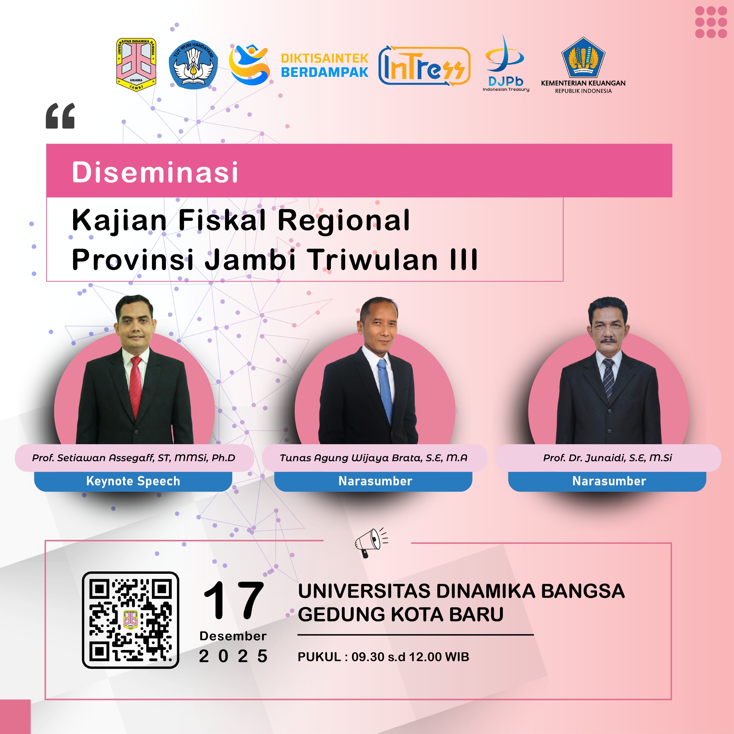 Diseminasi Kajian Fiskal Regional Provinsi Jambi Triwulan III Tahun 2025